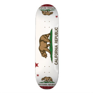 California Republic Flag Skateboard