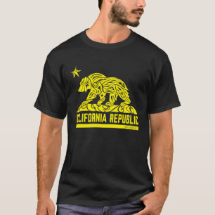 California Republic Flag Tribal Grizzly Bear YWP2 T-Shirt