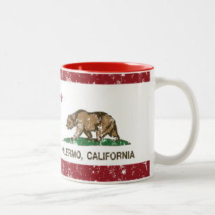 California Republic Flag Two-Tone Coffee Mug