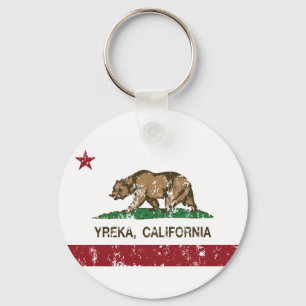 California Republic Flag Yreka Key Ring
