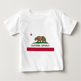 California Republic Grizzly Bear and Star Baby T-Shirt