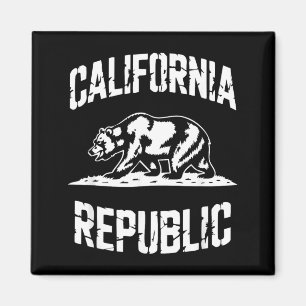 California Republic Grizzly State Retro Vintage Magnet