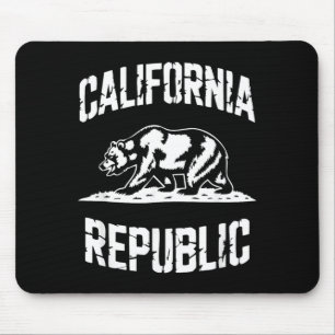 California Republic Grizzly State Retro Vintage Mouse Mat