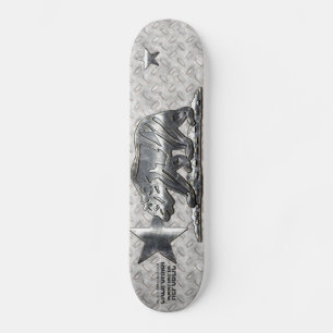 CALIFORNIA REPUBLIC Grunge Steel Cutouts Diamond P Skateboard