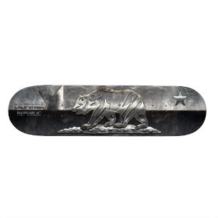 CALIFORNIA REPUBLIC Grunge Steel Cutouts Skateboard