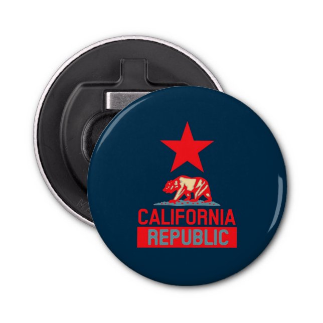 California Republic in Blue Style Decor Bottle Opener (Front)