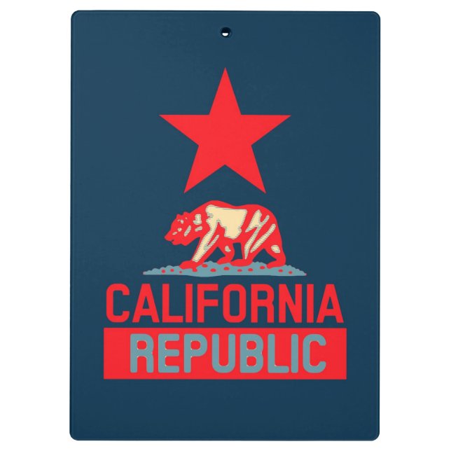 California Republic in Pop Style Clipboard (Back)