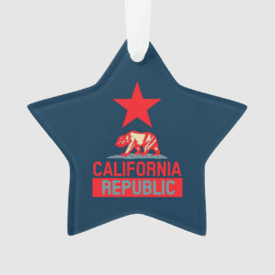 California Republic in Pop Style Ornament