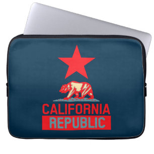 California Republic in Retro Pop Style Laptop Sleeve