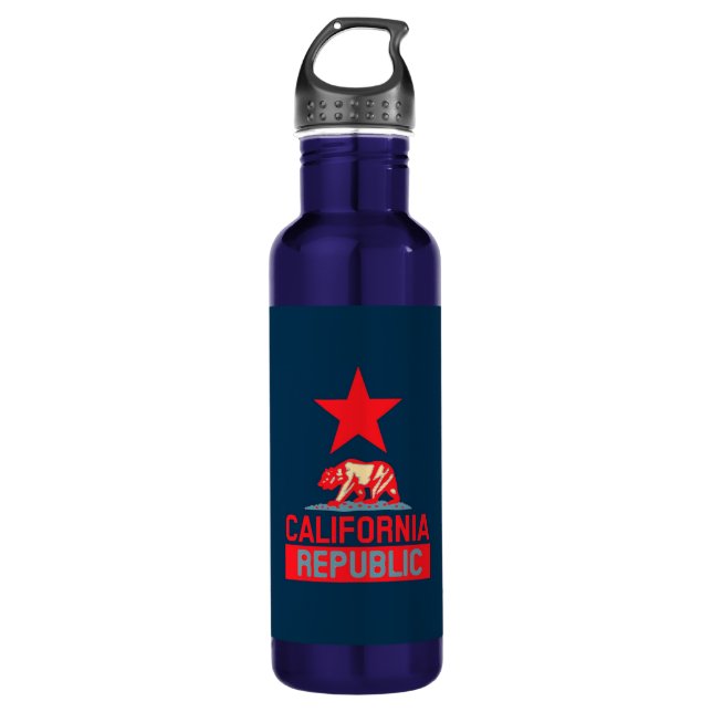 California Republic in Style 710 Ml Water Bottle (Front)