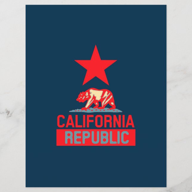 California Republic in Style on Blue Flyer (Front)