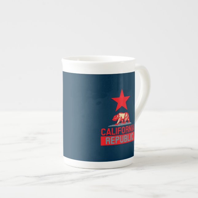 California Republic in Urban Hope Style Bone China Mug (Front Right)