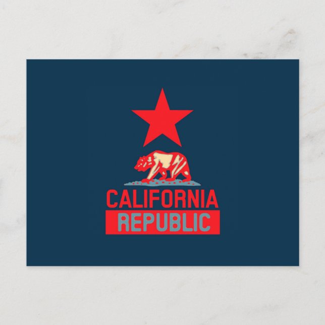 California Republic in Urban Hope Style Postcard (Front)