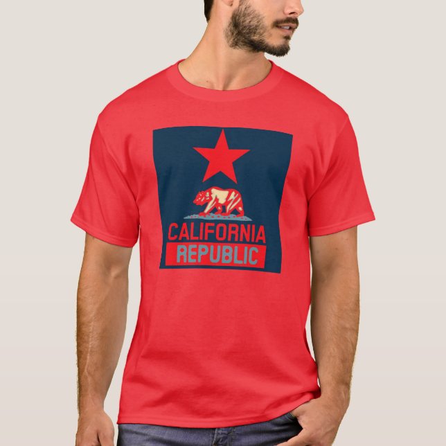 California Republic in Urban Hope Style T-Shirt (Front)