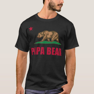 California Republic Papa Bear Dad Fathers Day Gift T-Shirt
