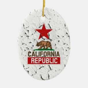 California Republic Peeling Paint Decor Ceramic Tree Decoration