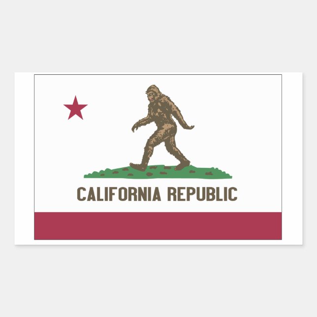 California Republic Rectangular Sticker (Front)