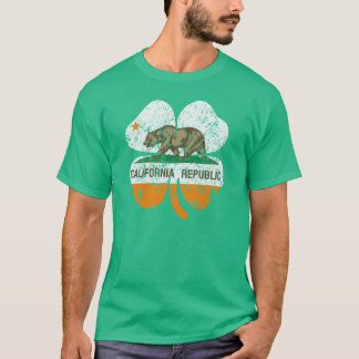 California Republic Shamrock Flag T-Shirt
