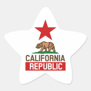 California Republic Star Sticker