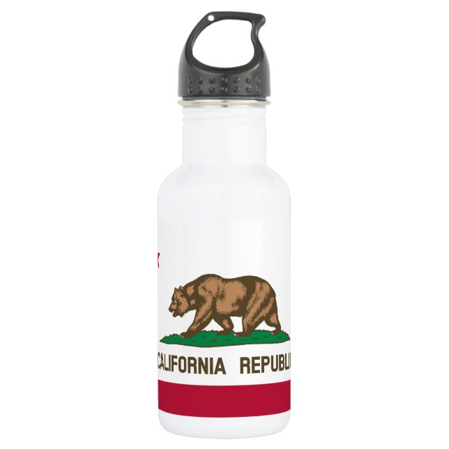 California Republic State Flag 532 Ml Water Bottle (Front)