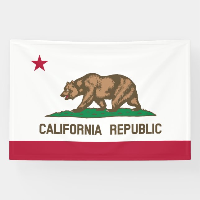 California Republic State Flag Banner (Horizontal)