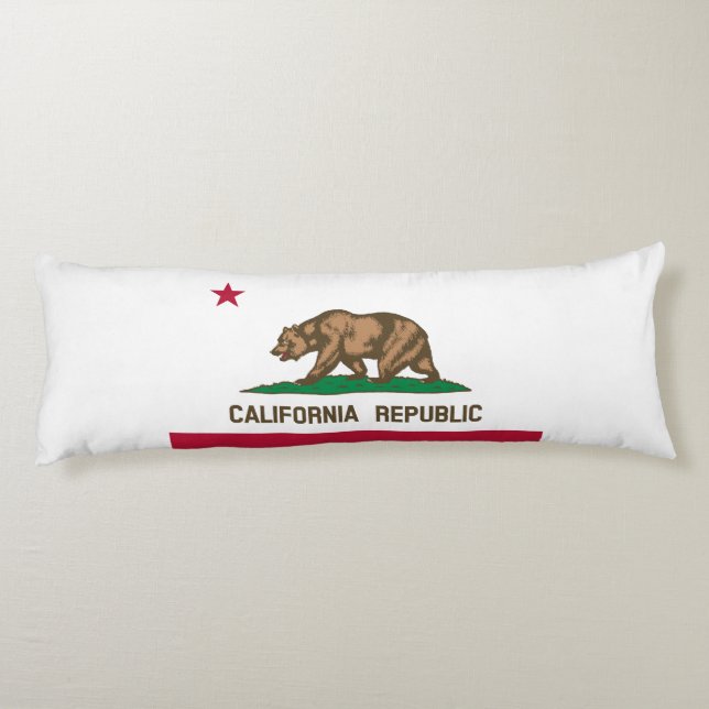 California Republic State Flag Body Cushion (Back)