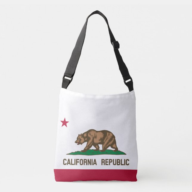 CALIFORNIA REPUBLIC state flag cross body bag (Front)
