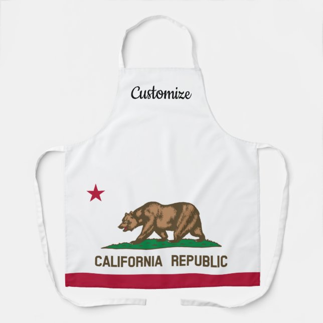 California Republic state flag custom BBQ apron (Front)
