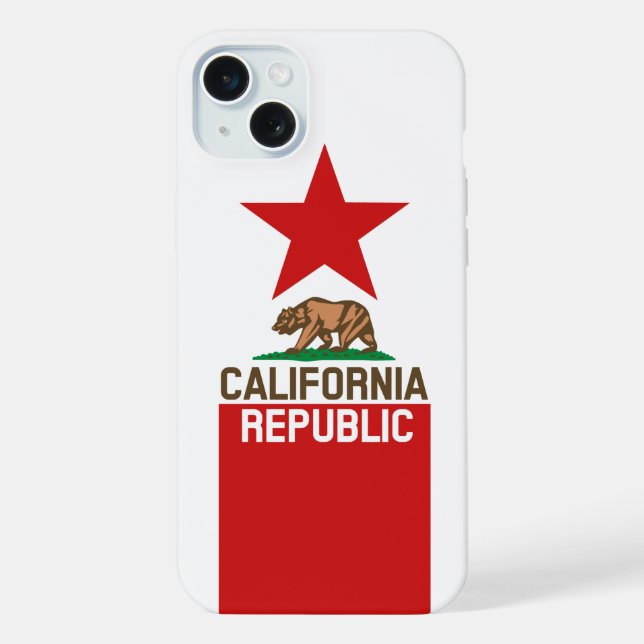 CALIFORNIA REPUBLIC State Flag Decor iPhone Case (Back)