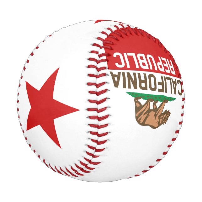 CALIFORNIA REPUBLIC State Flag Design Baseball (Angled)