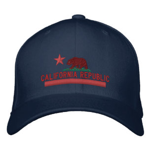 CALIFORNIA REPUBLIC State Flag Embroidered Cap