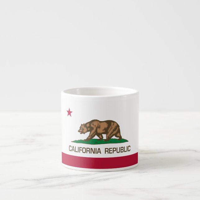 California Republic (State Flag) Espresso Cup (Front)
