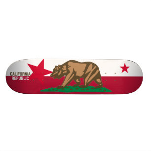 CALIFORNIA REPUBLIC State Flag Fitted Designs Skateboard