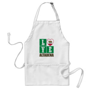 California Republic State Flag Heart Altadena Standard Apron