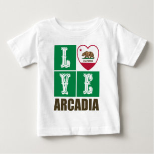 California Republic State Flag Heart Arcadia Baby T-Shirt