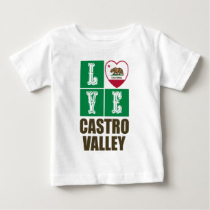 California Republic State Flag Heart Castro Valley Baby T-Shirt