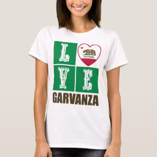 California Republic State Flag Heart Garvanza T-Shirt