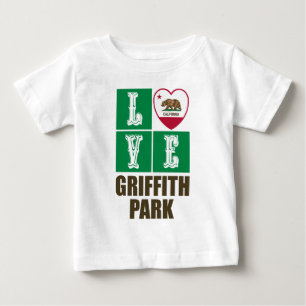 California Republic State Flag Heart Griffith Park Baby T-Shirt