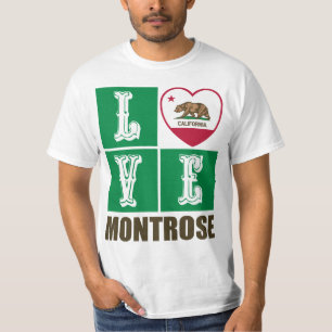California Republic State Flag Heart Montrose T-Shirt