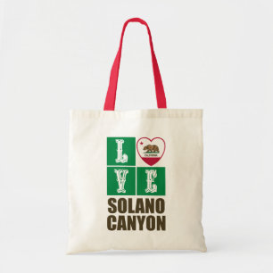 California Republic State Flag Heart Solano Canyon Tote Bag