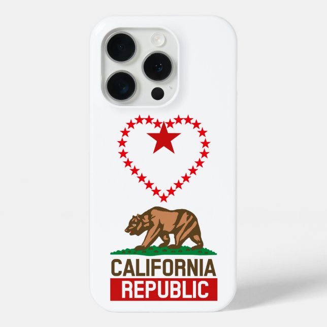 CALIFORNIA REPUBLIC State Flag Love Case-Mate iPhone Case (Back)