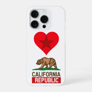 CALIFORNIA REPUBLIC State Flag Love iPhone 16 Pro Case