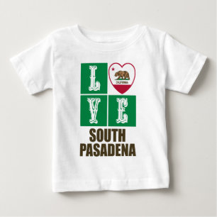 California Republic State Flag Love South Pasadena Baby T-Shirt