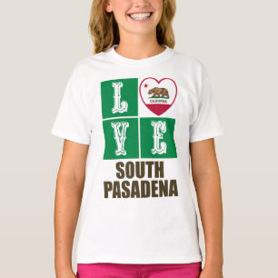 California Republic State Flag Love South Pasadena T-Shirt