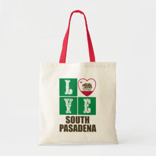 California Republic State Flag Love South Pasadena Tote Bag