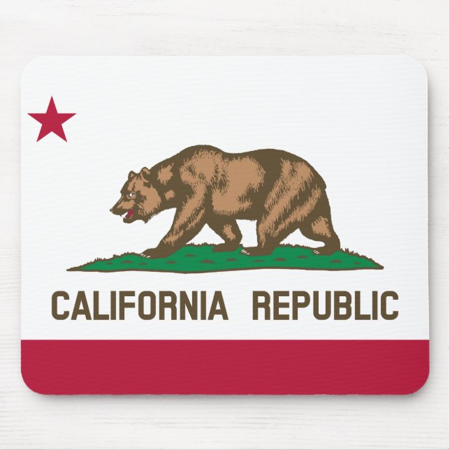 California Republic State Flag Mouse Mat (Front)