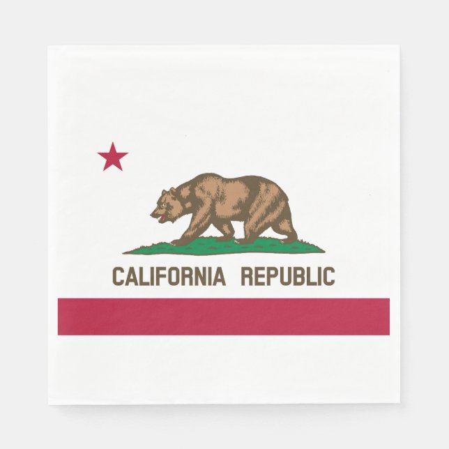 California Republic State Flag Napkin (Front)