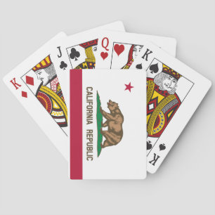 California Republic State Flag Playing Cards