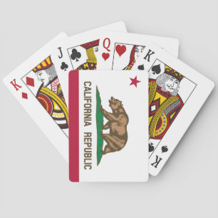 CALIFORNIA REPUBLIC state flag poker playing cards
