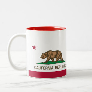 California Republic (State Flag) Red Two-Tone Coffee Mug